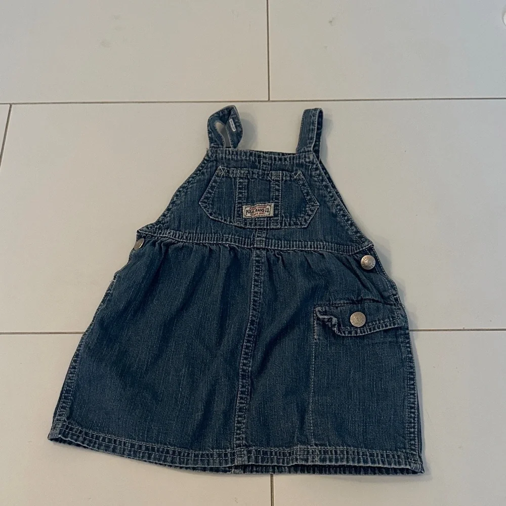 POLO Ralph Lauren Blue Kids Overall Dress vintage 3/6m